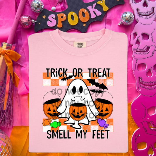 Trick or treat smell my feet orange - DTF TRANSFER (SDDD)