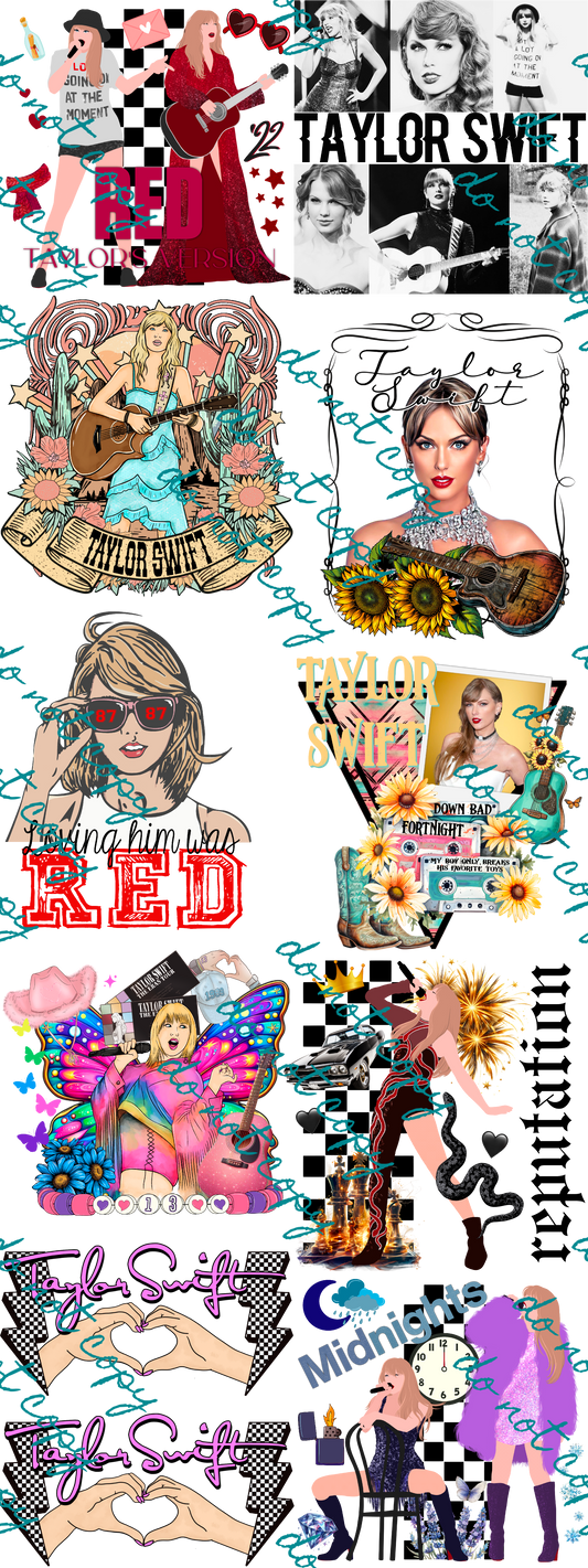 Taylor Swift #2 ; premade gang sheet 22x60