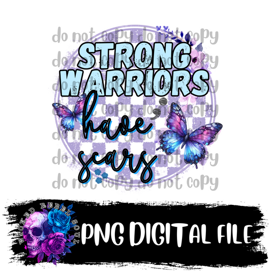 Warriors have scars BUTTERFLIES : DIGITAL DOWNLOAD PNG