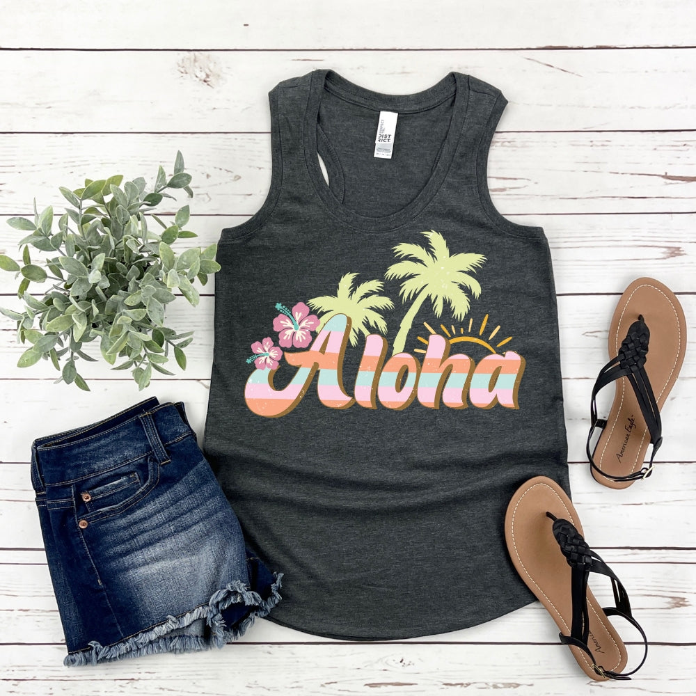 Aloha palm trees BOHO SUMMER DROP / DTF TRANSFER ONLY