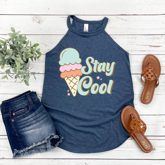 Stay Cool ice cream cone BOHO SUMMER DROP / DTF TRANSFER ONLY