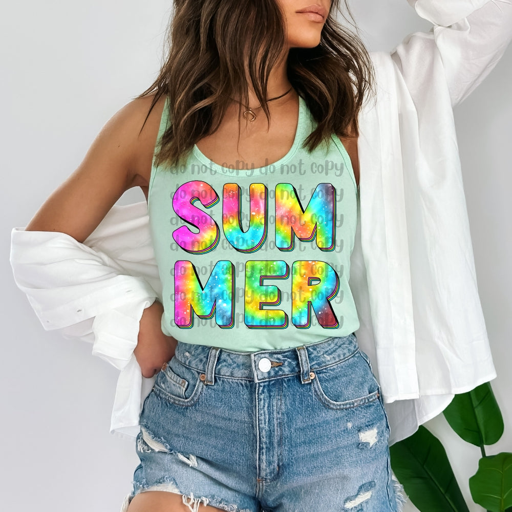 Tye Dye Summer - DTF TRANSFER ONLY