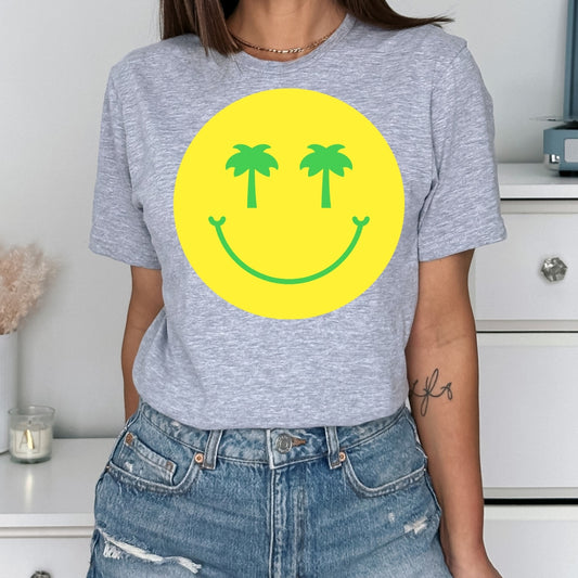 Palm Tree smiley face - DTF TRANSFER ONLY