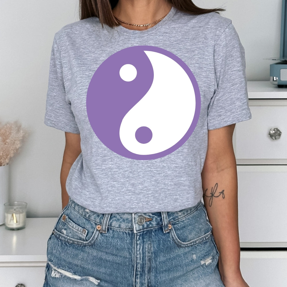 White and purple Yin-yang - DTF TRANSFER ONLY