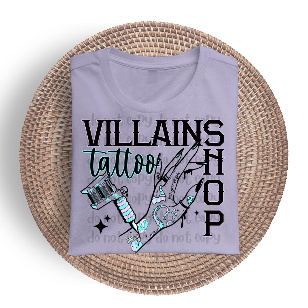 Villains tattoo shop - DTF TRANSFER ONLY (CSC)