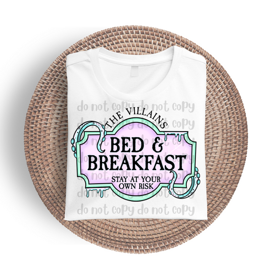 The Villains bed & breakfast - DTF TRANSFER ONLY (CSC)