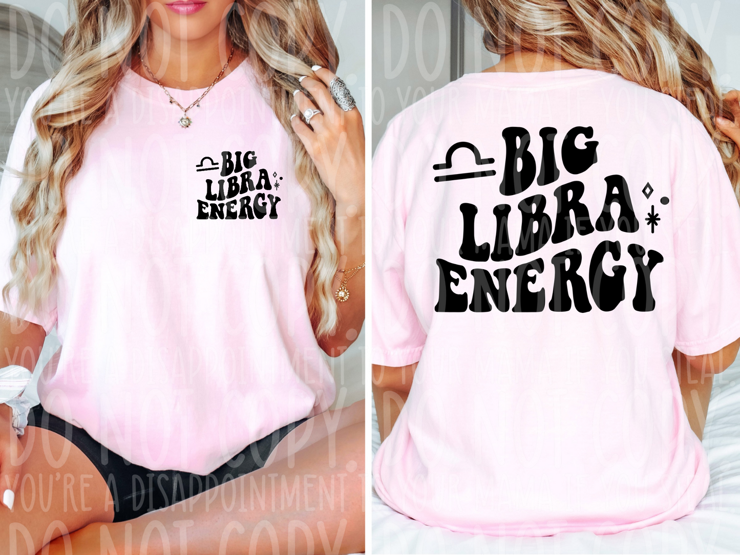 Big Libra Energy BLACK - DTF TRANSFER ONLY : astrology drop