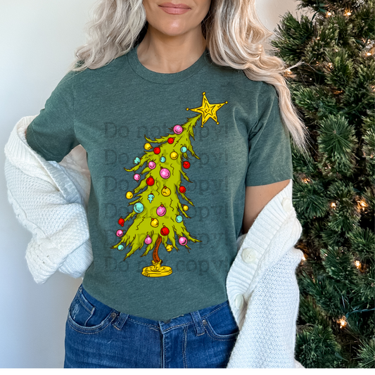 Leaning Christmas Tree - DTF TRANSFER ONLY (AGC)