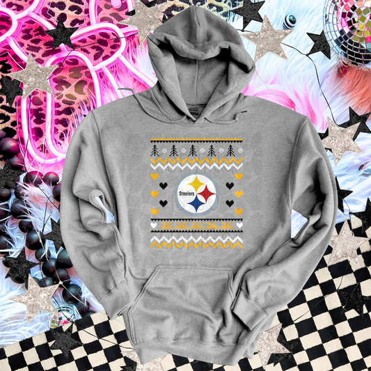 Steelers - DTF TRANSFER (ugly xmas sweater mascot football)