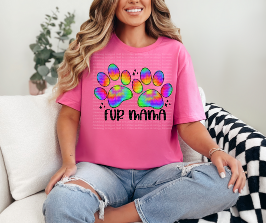 Tie dye fur mama-TRANSFER (LDC/F23)