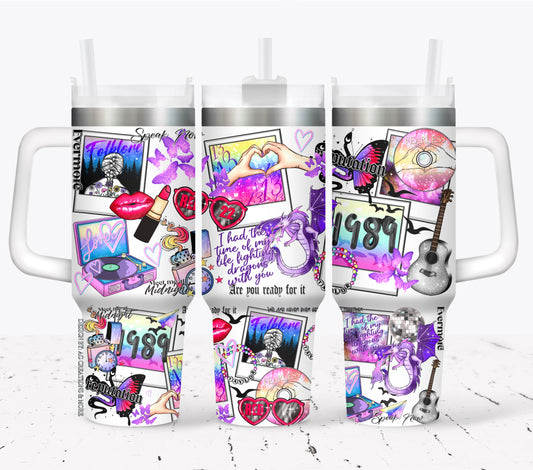 TS Eras Tour ; UV DTF 40OZ TUMBLER Wrap (top & bottom) AGCM