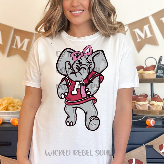 Roll tide Mascot - DTF TRANSFER (Axis football drop)