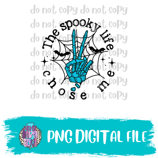 The Spooky Life chose me skellie hand DIGITAL DOWNLOAD PNG