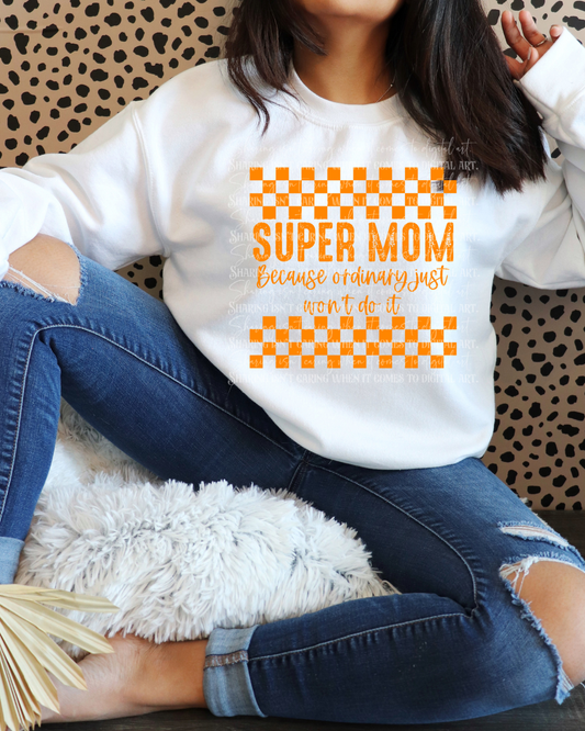 Super mom (orange)-DTF TRANSFER (DDD/F24)