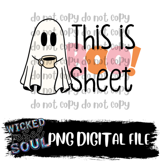 Ghost coffee this is boo sheet : DIGITAL DOWNLOAD PNG