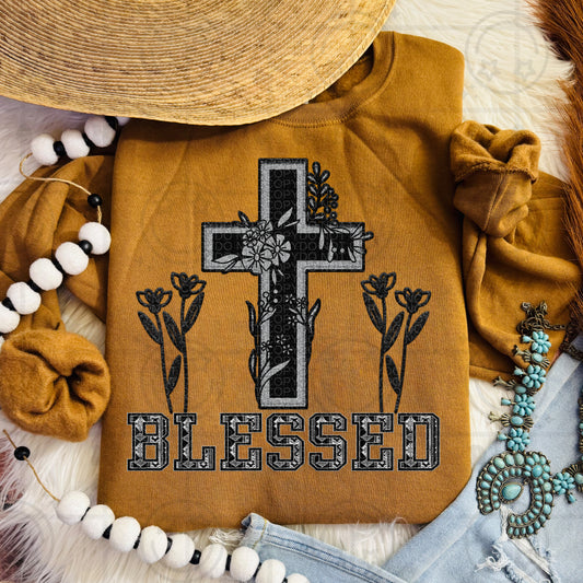 Blessed Cross-DTF TRANSFER (HWD/J25)