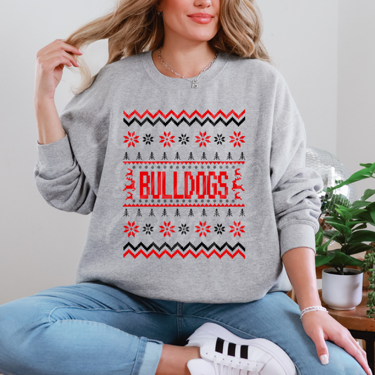 Georgia Bulldogs - DTF TRANSFER (ugly xmas sweater mascot football)