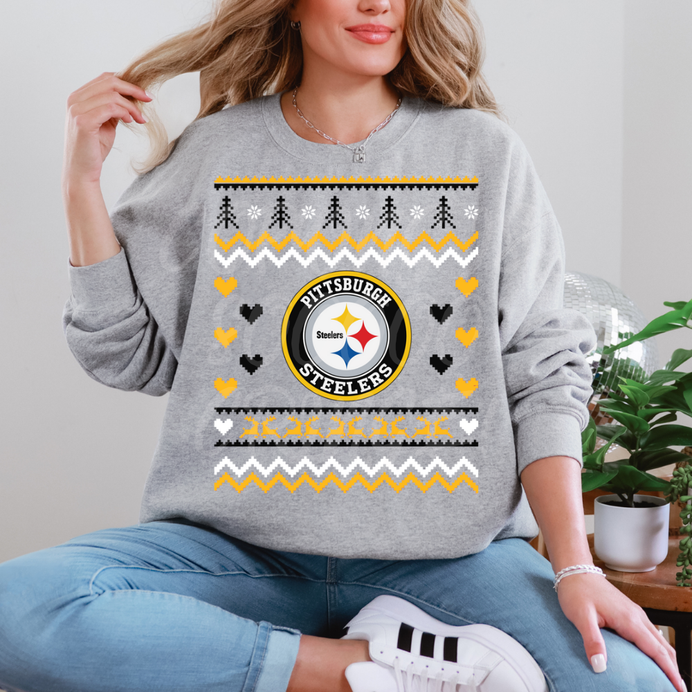 Steelers - DTF TRANSFER (ugly xmas sweater mascot football)