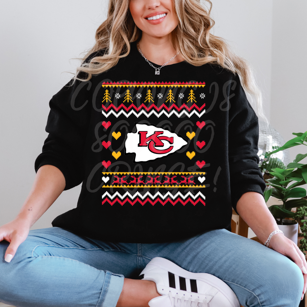 Chiefs - DTF TRANSFER (ugly xmas sweater mascot football)