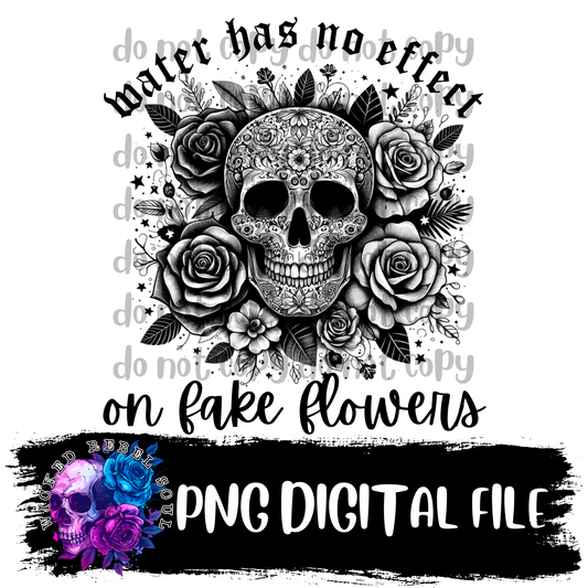 Water has no effect on fake flowers skellie : DIGITAL DOWNLOAD PNG FILE