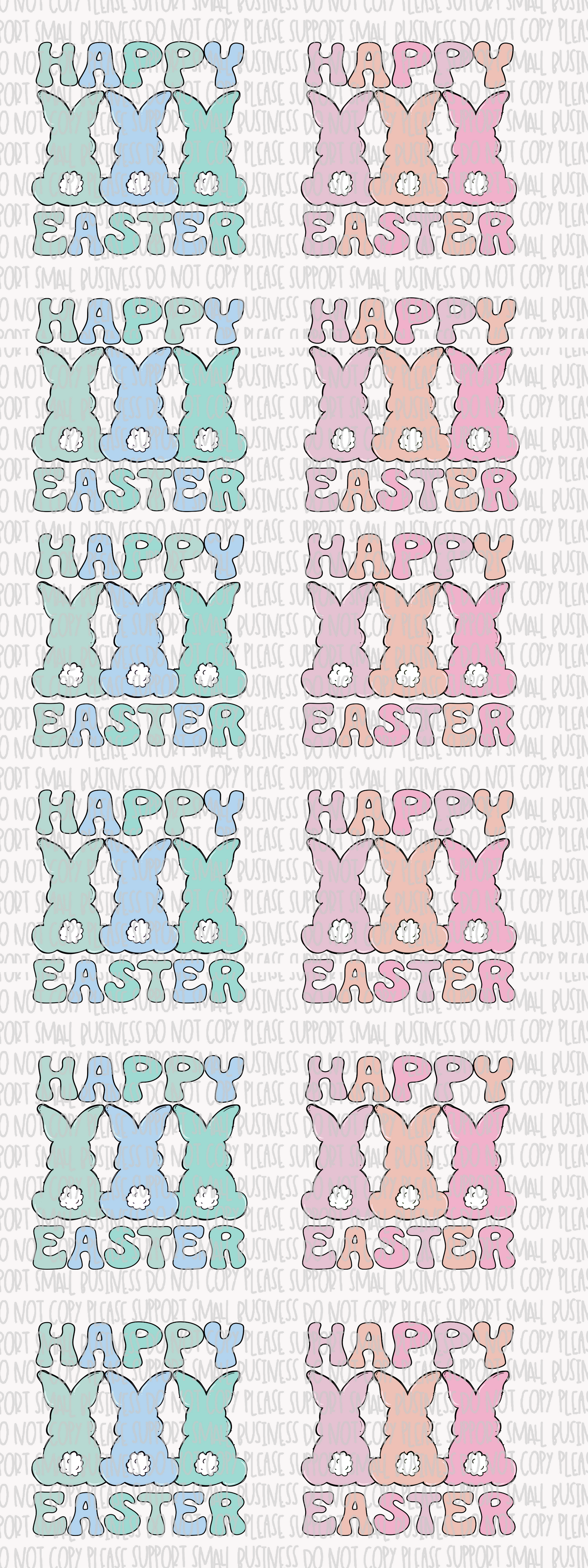 Happy Easter - YOUTH SIZE; premade gang sheet