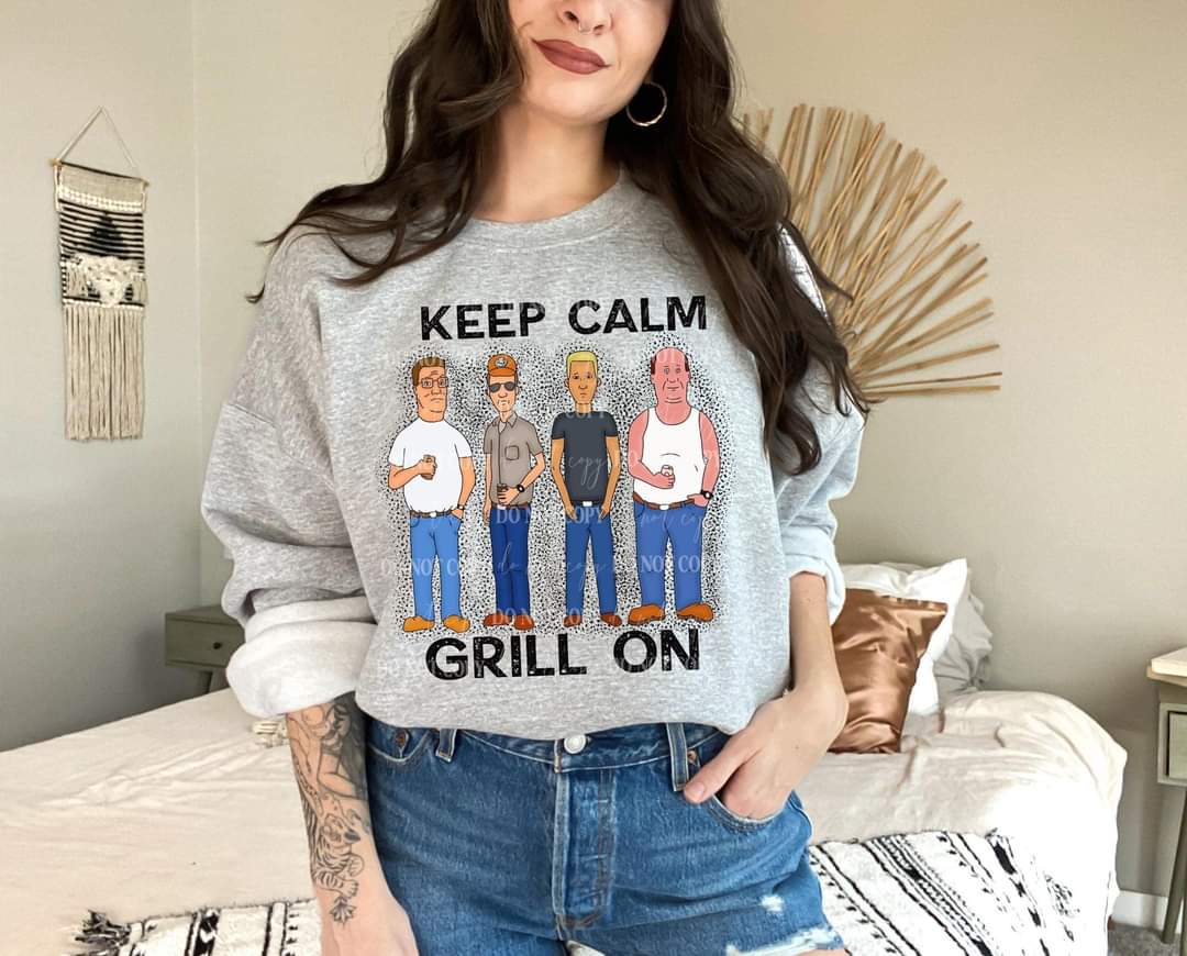 Keep calm grill on King - DTF TRANSFER ONLY (LDC/JDD) 90s cartoon