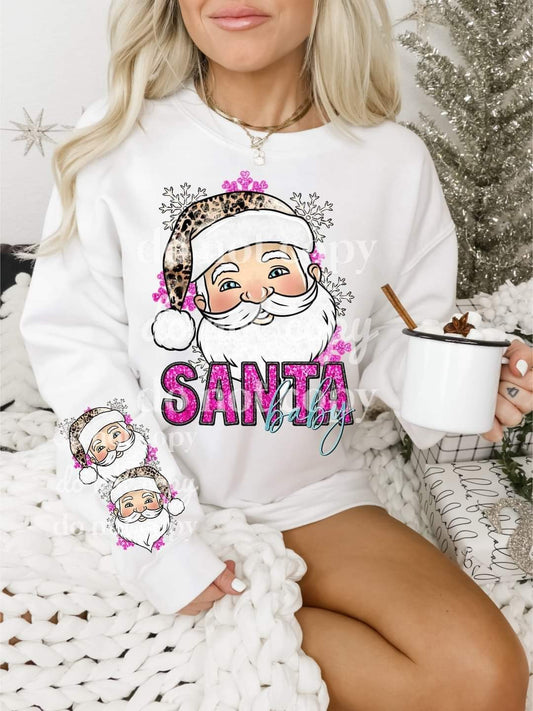 Santa Baby pink - DTF TRANSFER ONLY (TED)