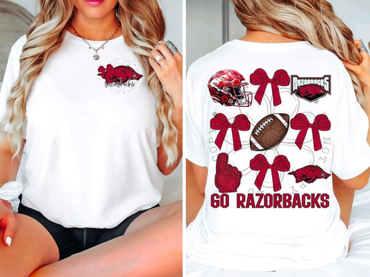 Razorbacks - DTF TRANSFER - Sports Bows drop (FDC)