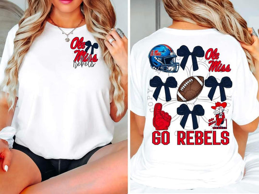 Rebels - DTF TRANSFER - Sports Bows drop (FDC)