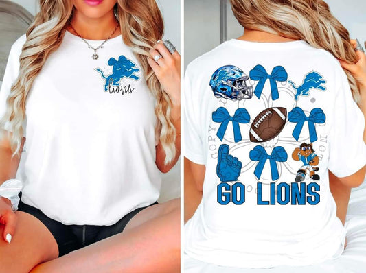 Lions - DTF TRANSFER - Sports Bows drop (FDC)