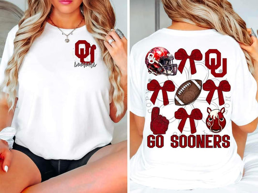 Sooners - DTF TRANSFER - Sports Bows drop (FDC)