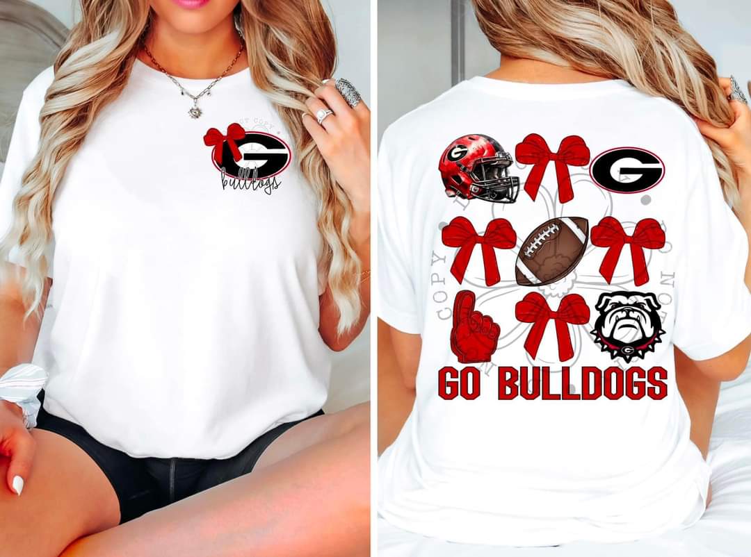 Georgia Bulldogs - DTF TRANSFER - Sports Bows drop (FDC)