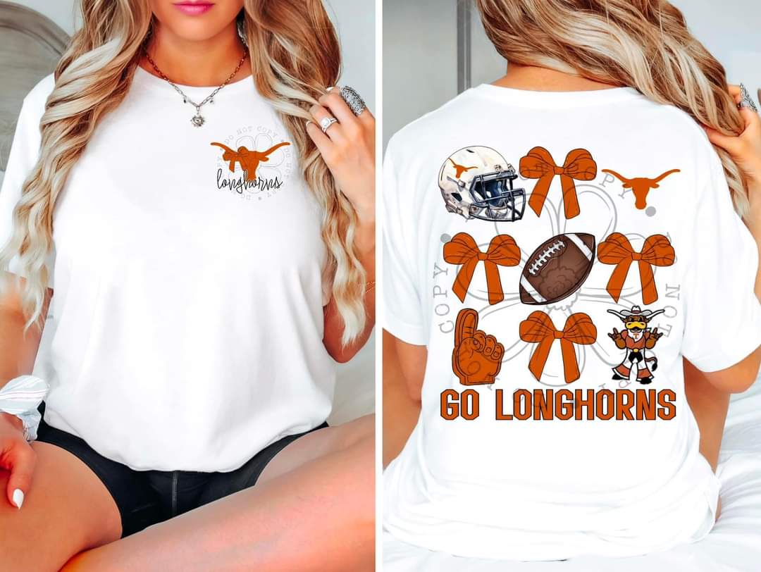 Longhorns - DTF TRANSFER - Sports Bows drop (FDC)