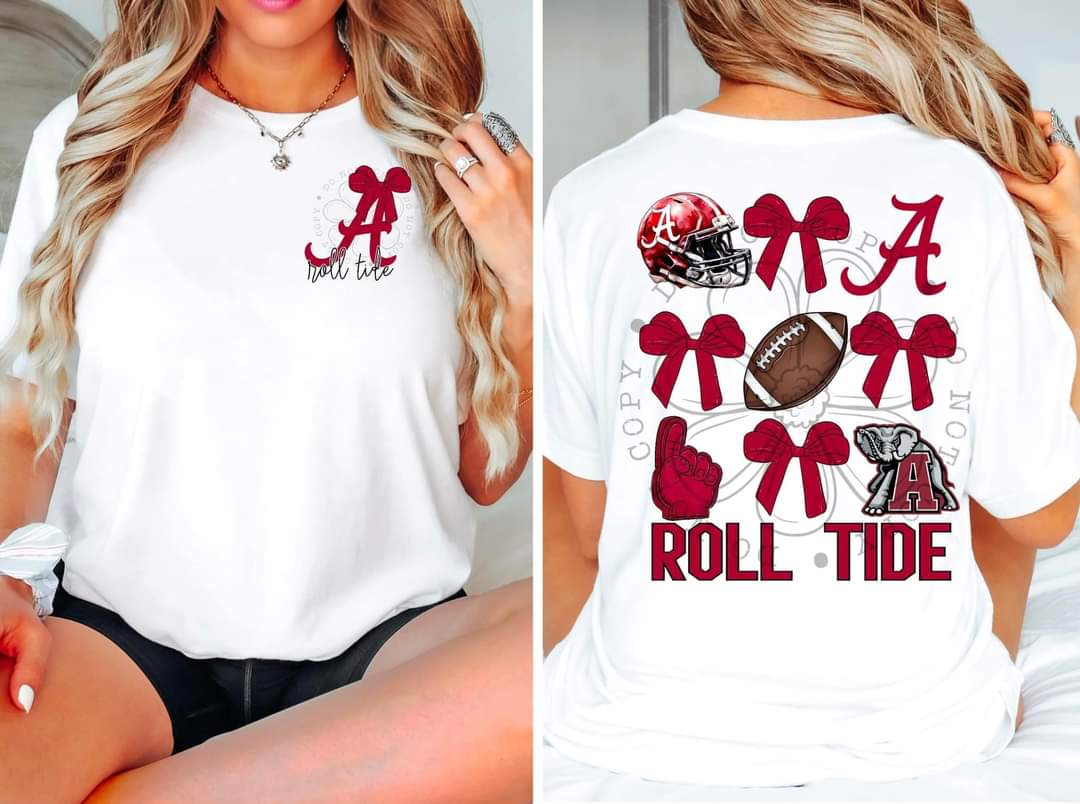 Alabama Roll Tide - DTF TRANSFER - Sports Bows drop (FDC)