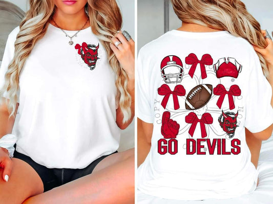 Devils - DTF TRANSFER - Sports Bows drop (FDC)