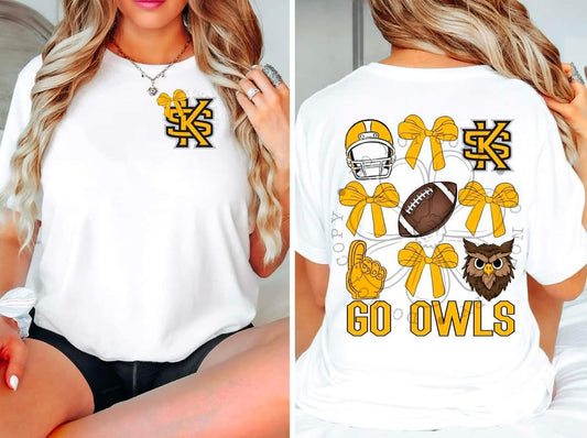 Owls - DTF TRANSFER - Sports Bows drop (FDC)