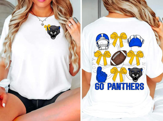 Panthers - DTF TRANSFER - Sports Bows drop (FDC)