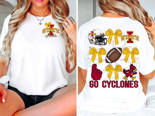 Cyclones - DTF TRANSFER - Sports Bows drop (FDC)