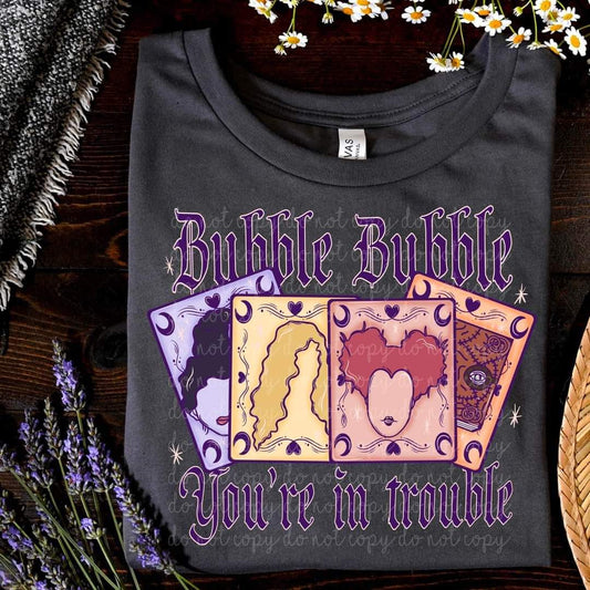 Bubble bubble you're in trouble Hocus Pocus tarot cards - DTF TRANSFER (MMDD)