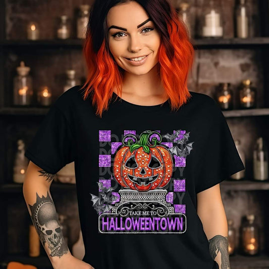 Take me to Halloweentown - DTF TRANSFER (TED)