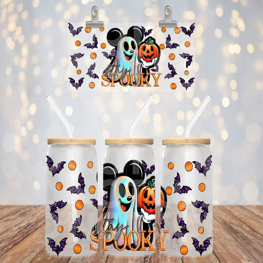 Stay spooky mouse - UV dtf wrap 16oz libbey : TED