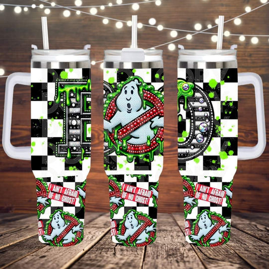 I ain't afraid of no ghost ; UV DTF 40OZ TUMBLER Wraps (top & bottom) (TED)