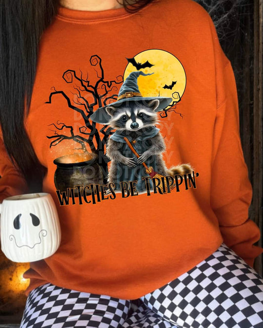 Witches be trippin raccoon 🦝 - DTF TRANSFER (DDV)