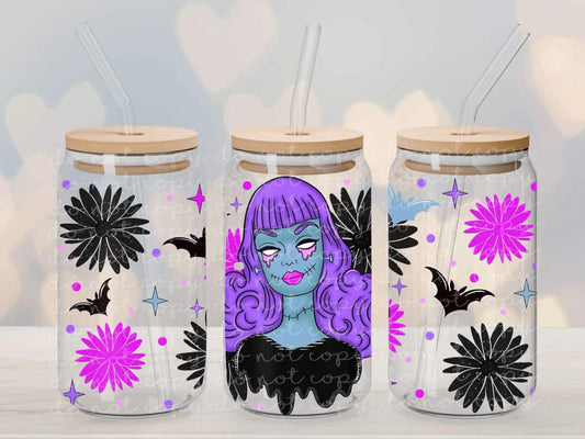 Undead Girl - UV dtf wrap 16oz libbey : MMDD