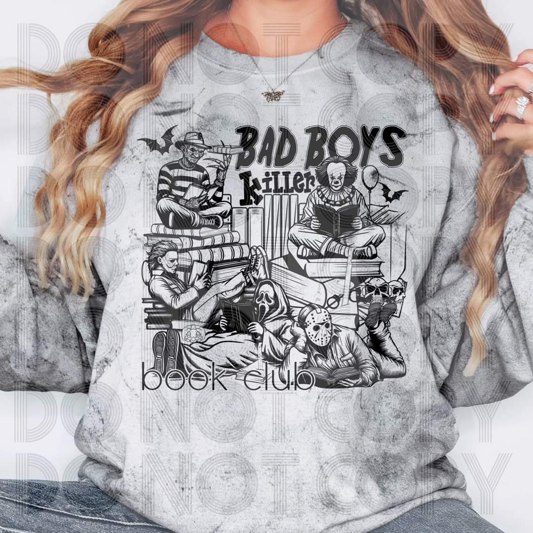 Bad boys killer book club - DTF TRANSFER (fall la la bookish Collab PHDC/RHD)