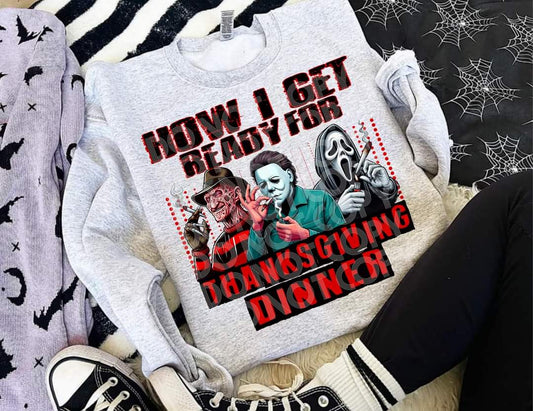 Thanksgiving dinner - DTF TRANSFER (Thanksgiving Horror Collab DDV/WCD)