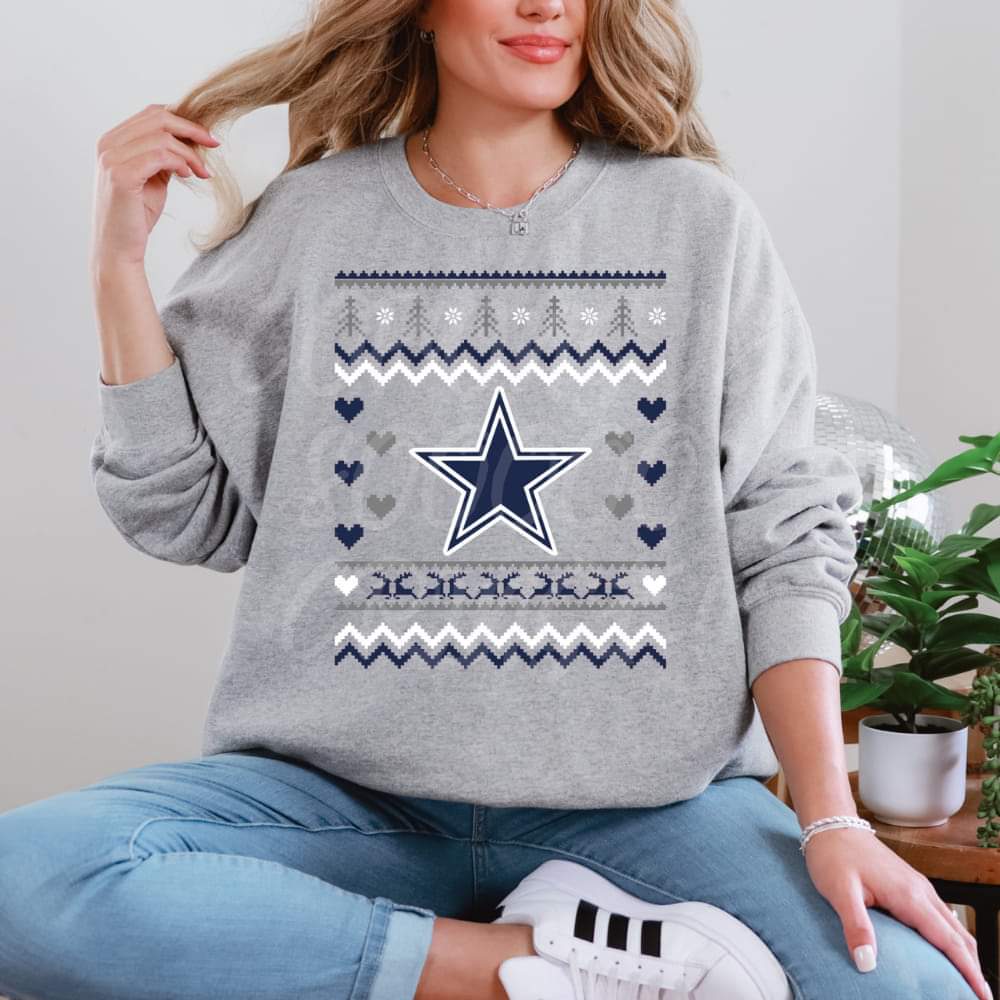 Cowboys - DTF TRANSFER (ugly xmas sweater mascot football)