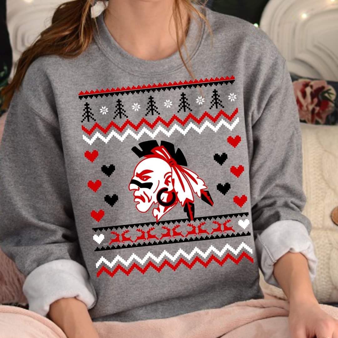 Indians - DTF TRANSFER (ugly xmas sweater mascot football)