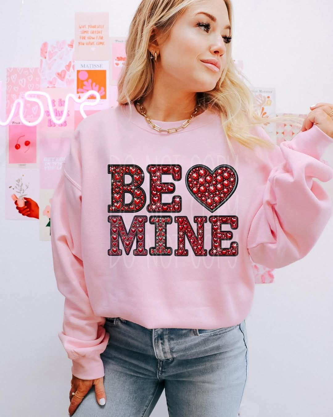 Be mine faux rhinestones - DTF TRANSFER (PHDC D24)