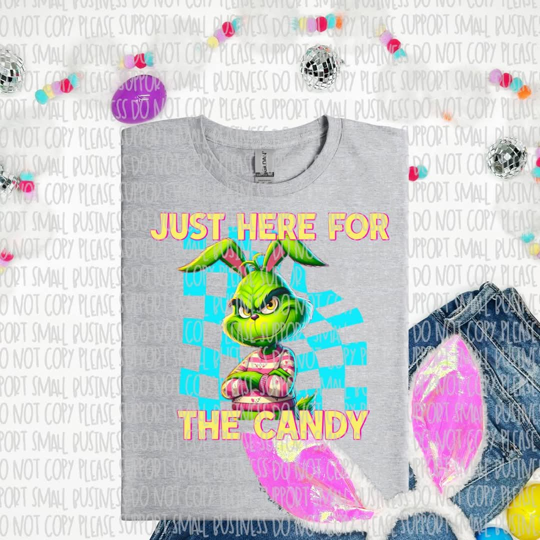 Grouch boy just here for the candy - DTF TRANSFER (T EASTER COLLAB BUNDLE)